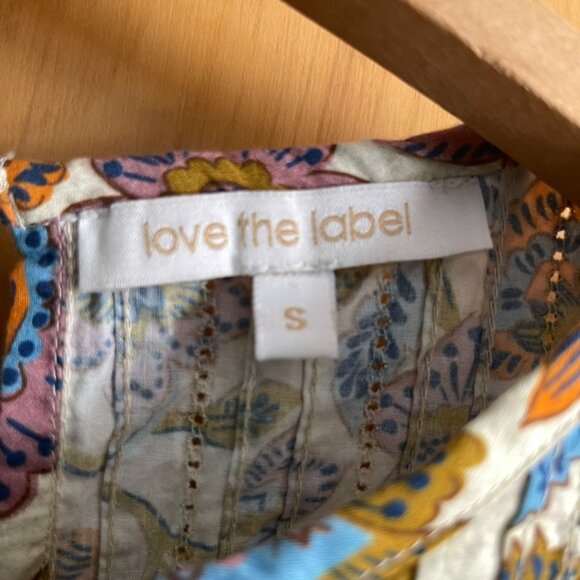 Love the Label Hazel Top, Cheyna Ivory Print Size Small - Picture 4 of 9